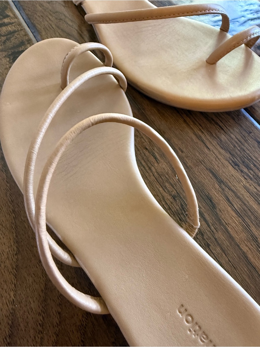 Reformation Ludo Toe Ring Strappy Flat Sandal - Buff - Picture 4 of 5